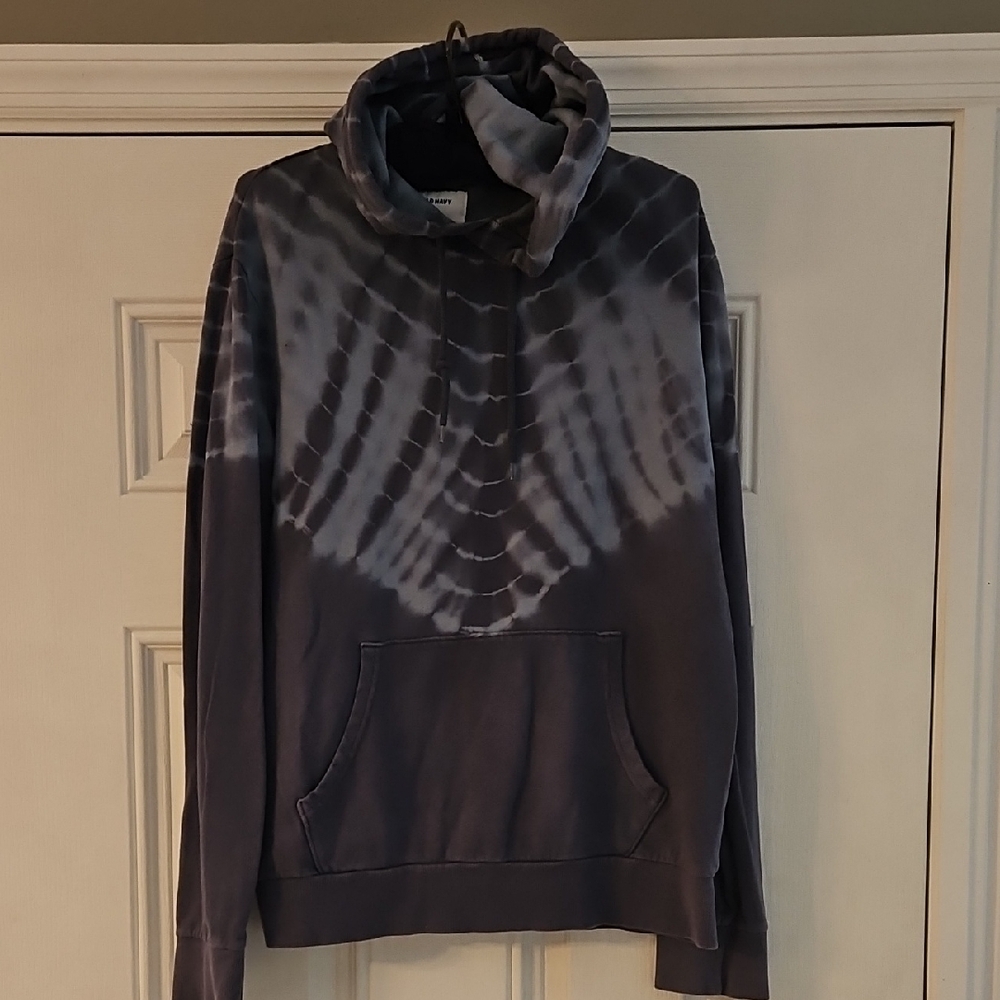 Old Navy Blue Tie-Dye Hoodie Light Sweatshirt
